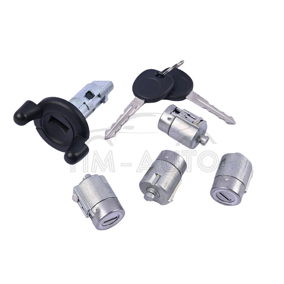 Cerradura de puerta completa cilindro encendido para 01-07 Chevy GMC Express Savana llave igual Foto 2 de 4