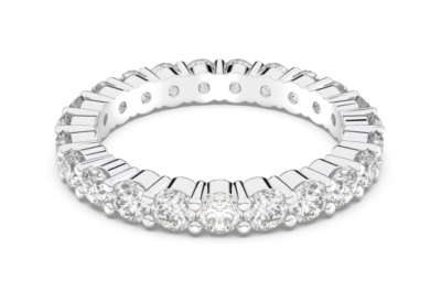 SWAROVSKI　Matrix Vittore ring　52 Matrix Vittore ring, Round cut, White, Silver-tone finish