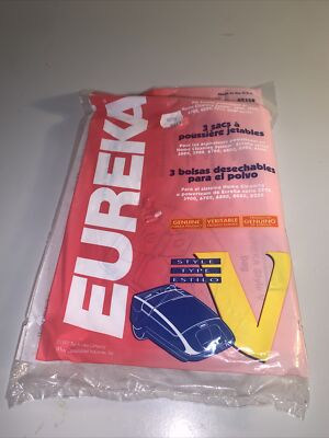 Eureka V 52358 3 Pack Genuine Disposable Dust Bags NEW