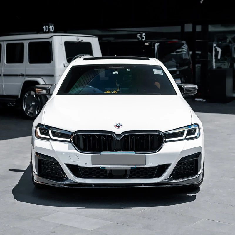 Cubiertas de espejo retrovisor lateral de repuesto de fibra de carbono para BMW Serie 5 G30 G31 530i 540i 17-24 Foto 3 de 4