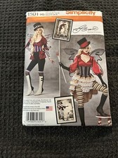 Simplicity 1301 Steam Punk Costume Size 6-14 Uncut