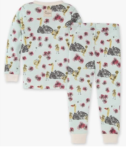 Burt's Bees Boys Longsleeved Round Neck Matching Pajama Set Sleep Wear Size 12