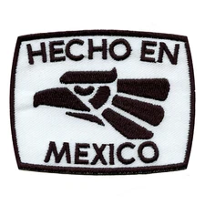 Hecho En Mexico Stamp Embroidered Iron On Patch