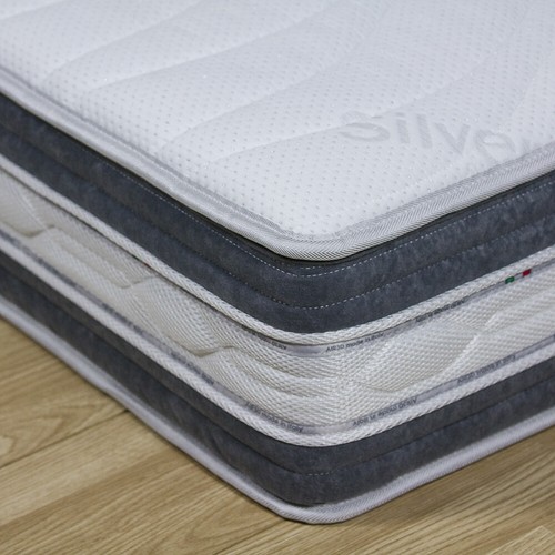 Materasso singolo memory 80x190 sfoderabile con fodera in fibra d'argento H25 cm - Foto 4 di 11
