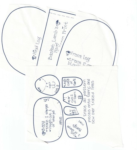 Becky Tuttle Little Lambsey Divey All Cooped Up Cut Pattern All Pieces Counted - Picture 4 of 6