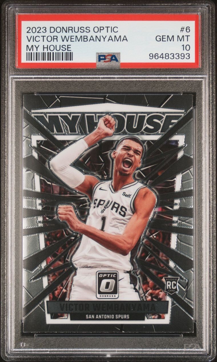 2023-24 Panini Donruss Optic Victor Wembanyama My House #6 PSA 10 Spurs Rookie