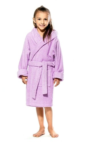 100% Cotton Kids Terry Hooded Robe Terry Towel Hooded Bathrobe Kids Bath Wrap - Picture 7 of 30