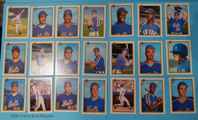 1990 Bowman New York Mets Team Set 21 Cards Gooden Strawberry Combine Shipping