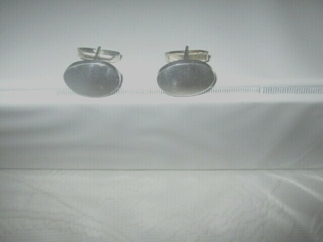Men's Cuff Links SILVER, GRB 3 ALPACA, MEXICO, VINTAGE