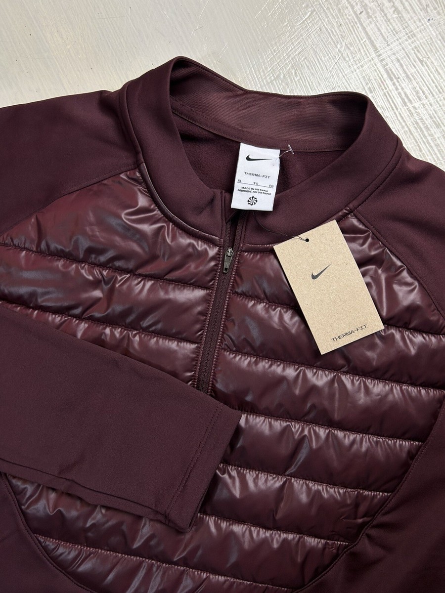 Nike Therma-FIT Winter Warrior Soccer Drill Top Maroon Red Thermal