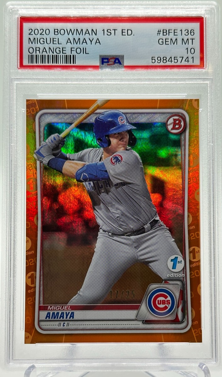 Maya ❤︎ KPFC PSA 10 Miguel Amaya 2020 Bowman 1st Ed. Orange Foil Prospect
