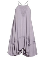Free People Intimately Dress Womens Small Lilac Purple Embroidered Boho Fairy