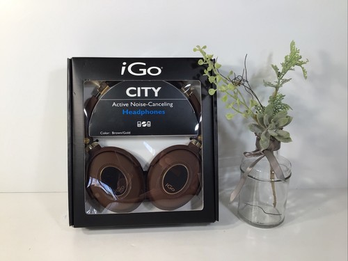 I Go CITY Active Noise-Canceling Headphones ~Brown/Gold ~ NEW ~FREE SHIPPING - Picture 13 of 15