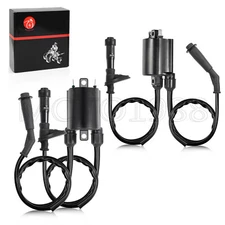 2 set of Ignition Coil & Spark Plug Cap For HONDA Shadow VLX 600 VT600 1988-2007