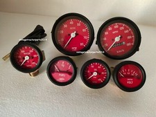 SmithsReplica 52mm Kit-Temp Oil Fuel voltGauge+ Speedo 0-180KMH+ 0-80RPM 85mm RB