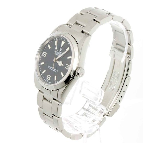 ROLEX Explorer I 14270 Serial P Automatic Black Dial Mens Watch 90269333 - Picture 3 of 7