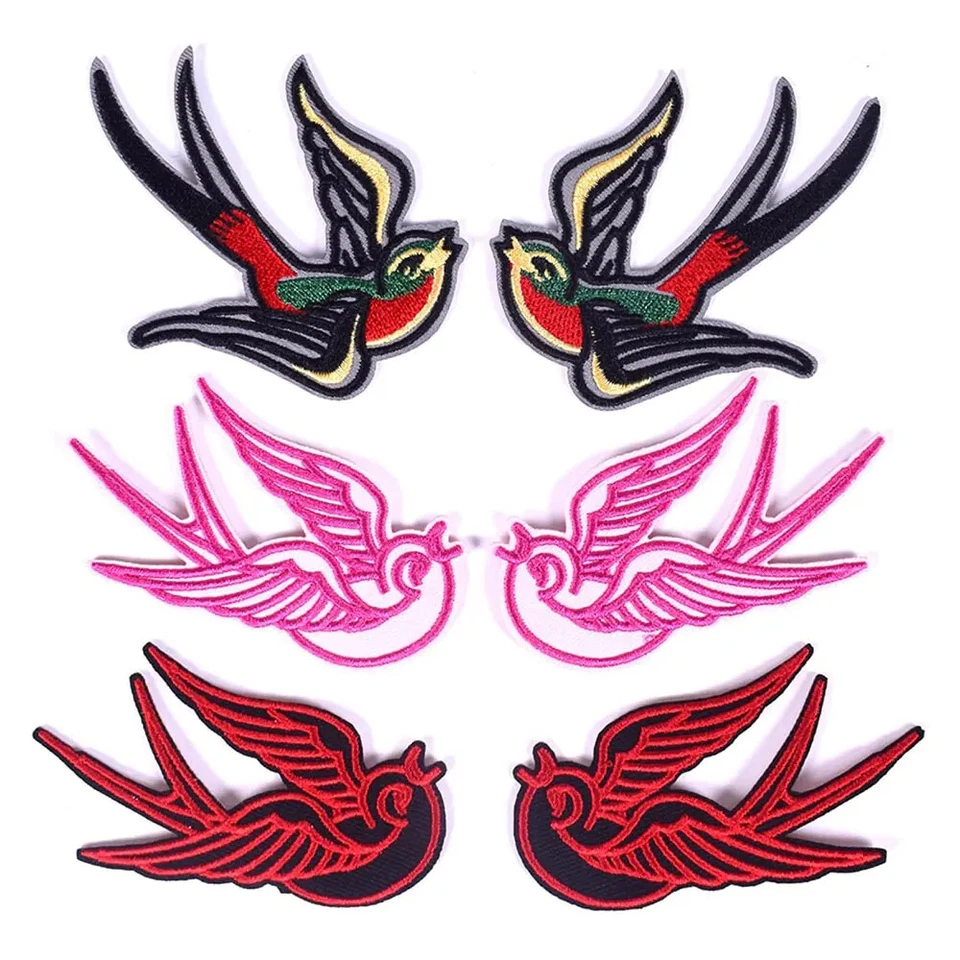 Bestickte Vögel Applique Eisen Auf Nähen Auf Patch Kleidung Handwerk Stoff Dekor - Bild 3 von 4