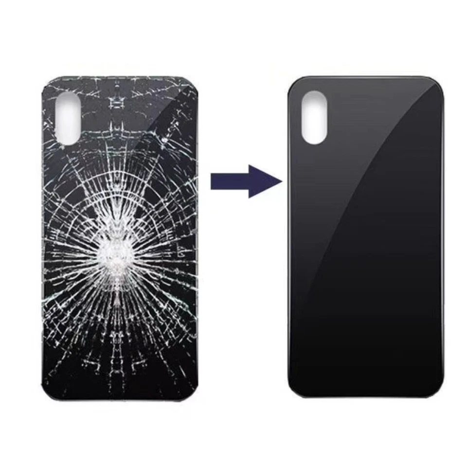 Replacement Rear Back Glass Big Hole For iPhone14 13 12 11 15 XR XS X 8 SE Lot - Image 4 of 4