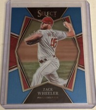 2022 Panini Select Zack Wheeler Carolina blue prizm #’d to 35 Phillies!
