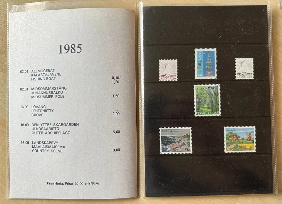 ALAND 1985 Official Year Book SET MNH Mint. All 6 Stamps - Image 3 of 3
