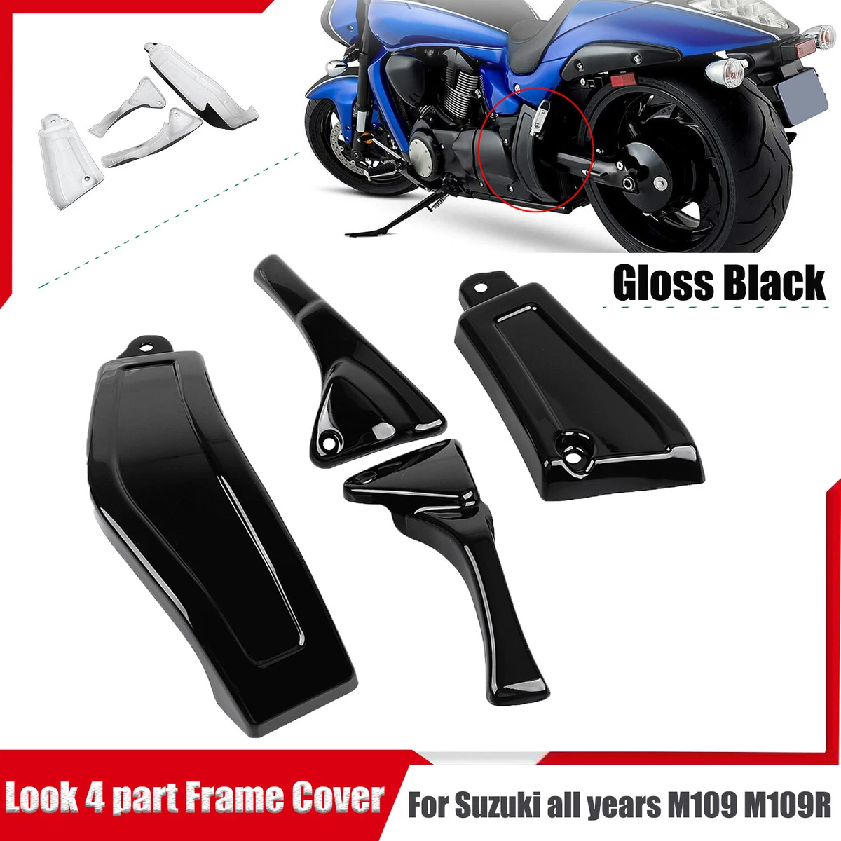 For Suzuki Boulevard M109R look 4 part Frame Cover. Fits all years