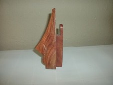 HAND CARVED WOODEN EYEGLASS/SUNGLASS DISPLAY HOLDER NOSE  MOUTH DECOR 5" EUC 