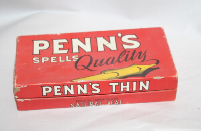 PENN'S THIN TOBACCO CARDBOARD BOX CHEWING PLUG RARE