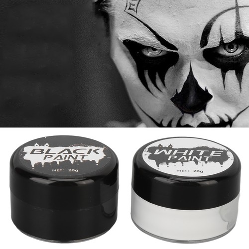 Face Body Paint Black White Highly Pigmented Portable Safe Face Paint Kit HPT