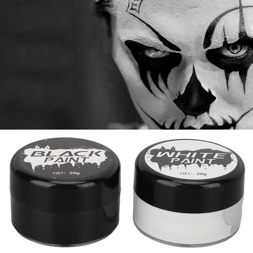 Face Body Paint Black White Highly Pigmented Portable Safe Face Paint Kit HPT - Picture 1 of 12