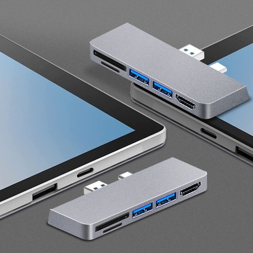 Für Surface Pro 7/7+ USB-C-Hub, 5-in-1 mit 4K-kompatiblem HDMI-Adapter und USB-C - Zdjęcie 4 z 11