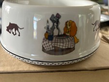 Disney Parks Tonys Restaurant Lady and the Tramp Dog Pet Bowl Ceramic -NEW