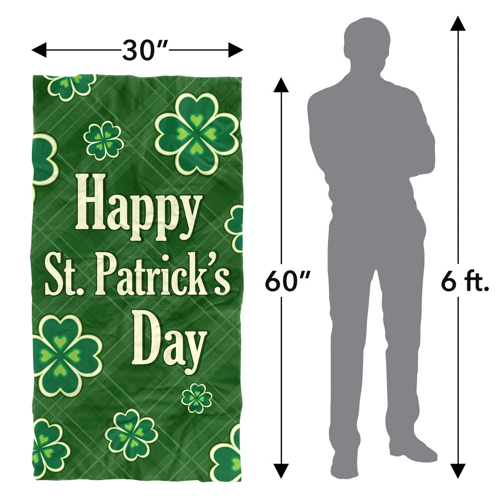 30"x60" Happy St. Patrick's Day Beach Towel Lightweight Microfiber Bath