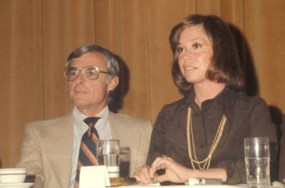 tv executive Grant Tinker and actress Mary Tyler Moore at th - 1974 Old Photo 1