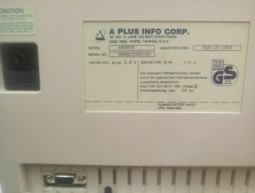 NEW ~ A PLUS INFO CORP.  AM3050 13" 1024x768 COLOR TOUCHSCREEN CRT MONITOR - - Picture 6 of 10