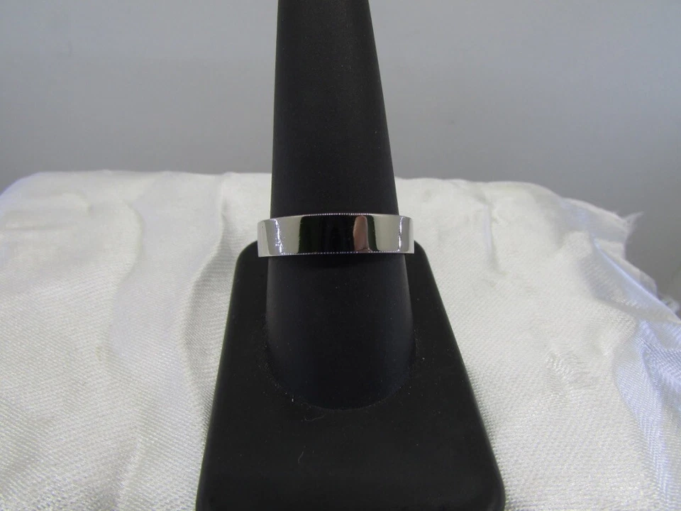 Anillo de banda de paladio 5 mm para hombre/unisex talla 9,75 Foto 2 de 4