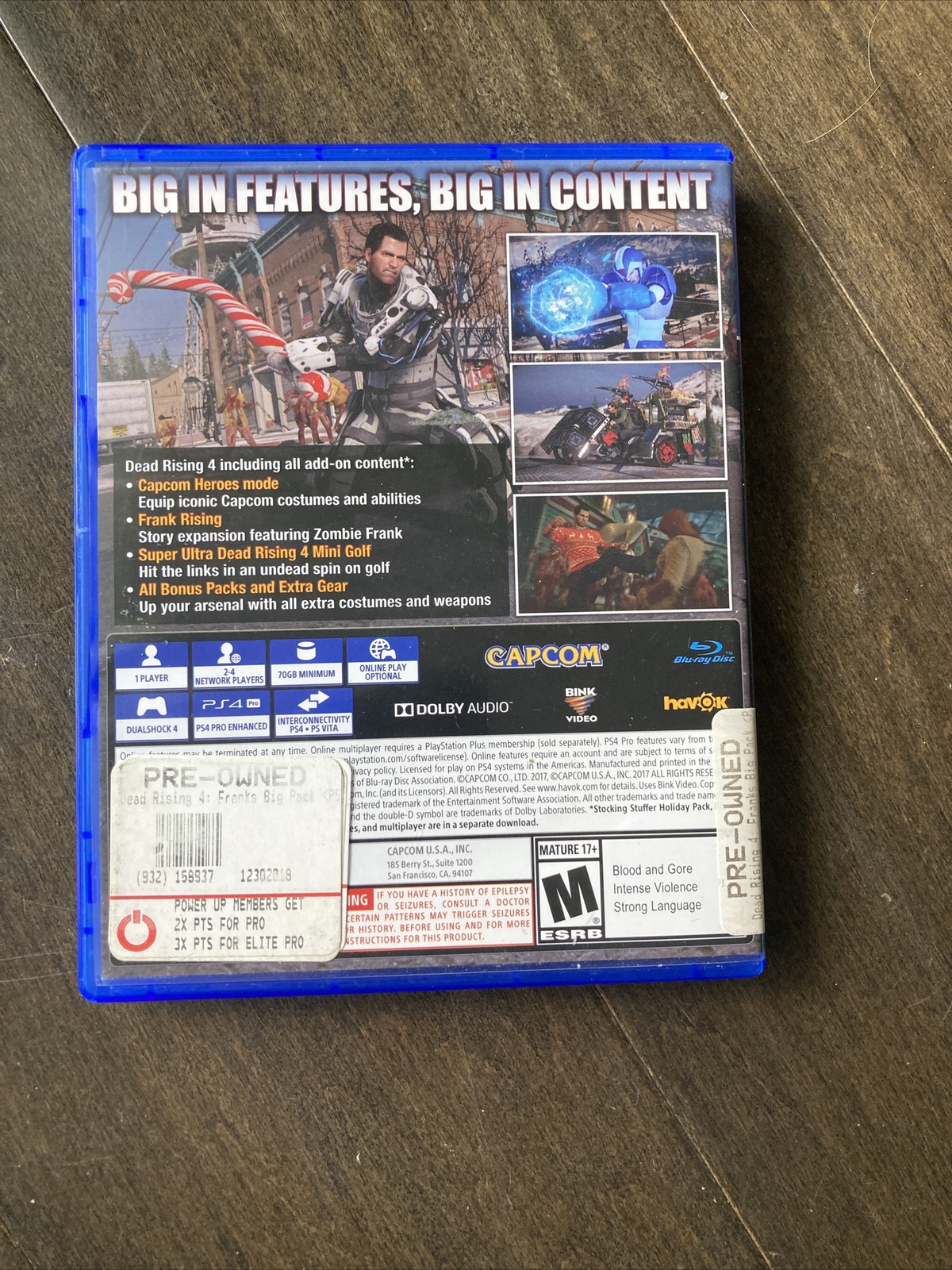 Dead Rising 4 Frank's Big Package (Inc. ALL DLC) 'New & Sealed' Playstation  PS4 5055060945872