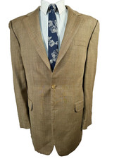 RALPH LAUREN Mens Brown HERRINGBONE Wool SILK Sport Coat Blazer Jacket 42L