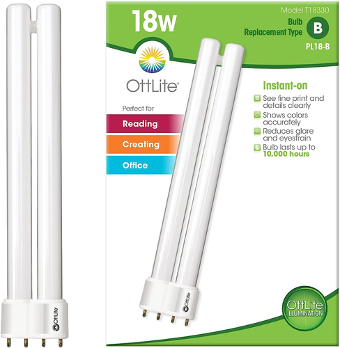 Ottlite 18W Replacement Tube Light Bulb - Compact Fluorescent Light Bulbs Replac