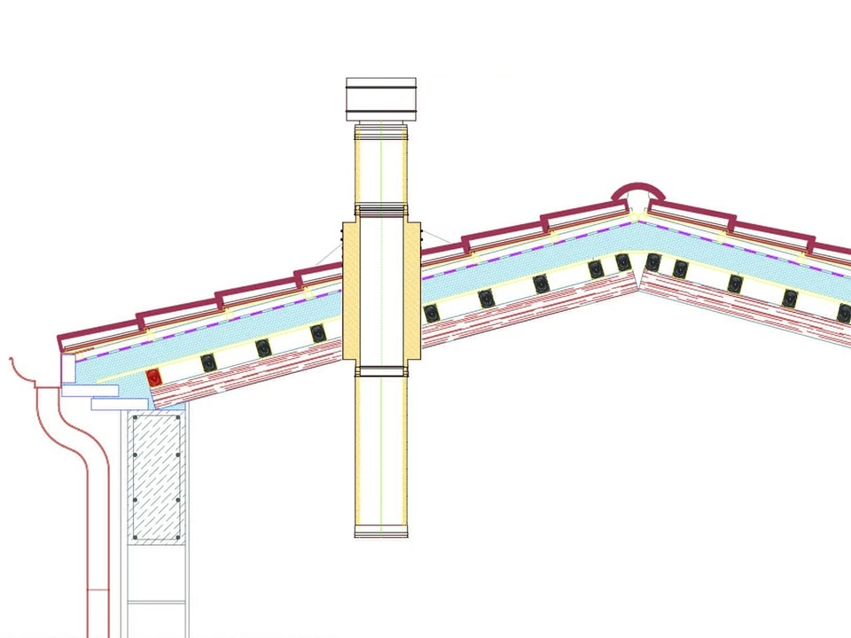 ALLINOX Modulo Di Passaggio A Tetto 500 mm Tubo Canna Fumaria Acciaio Inox - Immagine 4 di 4
