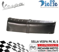 SELLA LUNGA VESPA PK 50 PK XL 125 S RUSH IN PELLE NERA CON SERRATURA