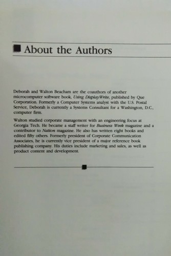 Beacham & Beacham Using Word Perfect 3rd Edition 1987 ISBN 0-88022-295-6 - Picture 3 of 7