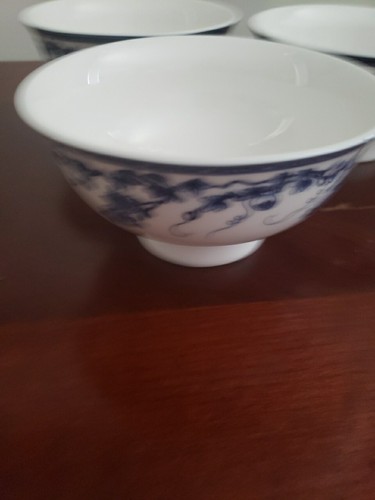 Chinese Jingdezhen System 3 Blue White Porcelain Bowls Home Decoration Ornaments - Picture 2 of 5