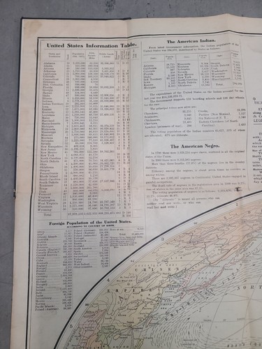Antique Home Educator Co 1907 Gazetter Of The World Map - Picture 3 of 16