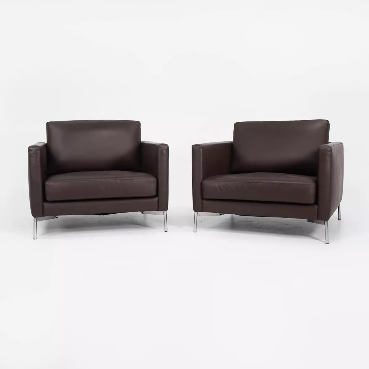 2000s Piero Lissoni for Knoll Divina Lounge Chair in Brown Leather