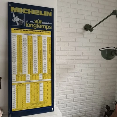Plaque Ancienne Michelin Pneumatique Deco Garage No Émaillée - Photo 1/4