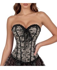 Women  s Lace Corset Bustier Top New Size Small