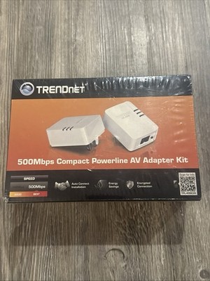 TRENDnet 500Mbps Powerline 500 AV Adapter Kit TPL-406E2K/A - FREE SHIPPING
