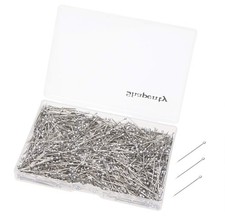 1200pcs Silver Ball Head Pins 26mm Stainless Steel Dressmaker Sewing Craft Pins