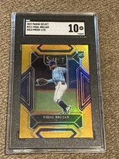 2022 Panini Select Diamond Level Gold #211 Vidal Brujan RC  SSP #d 1/10 SGC 10