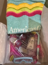 American Girl Swim Gear Set Towel Goggles Fins Sunglasses Snorkel NIB